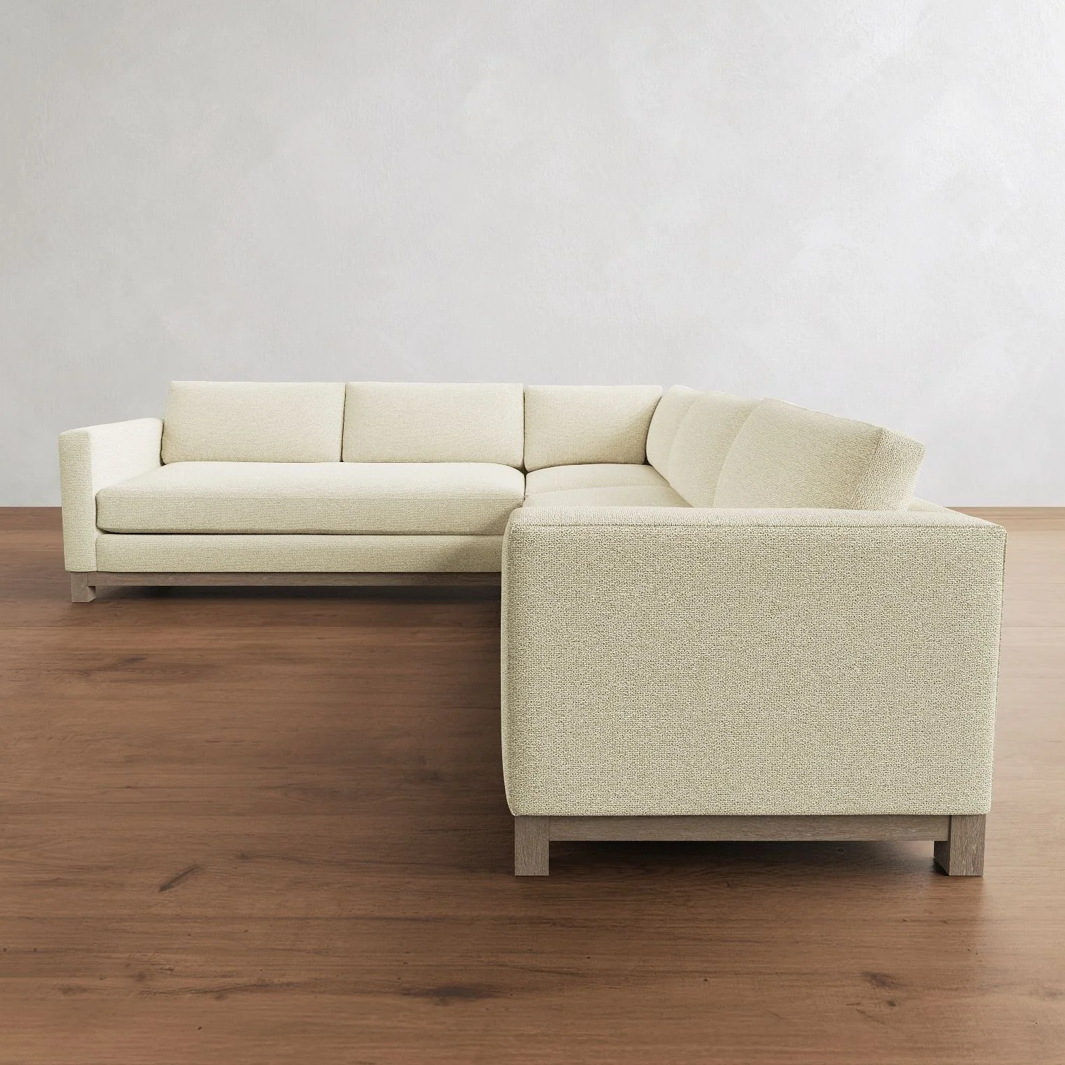 Jake Seadrift Wood Base 3-piece L-shaped Sectional (106")