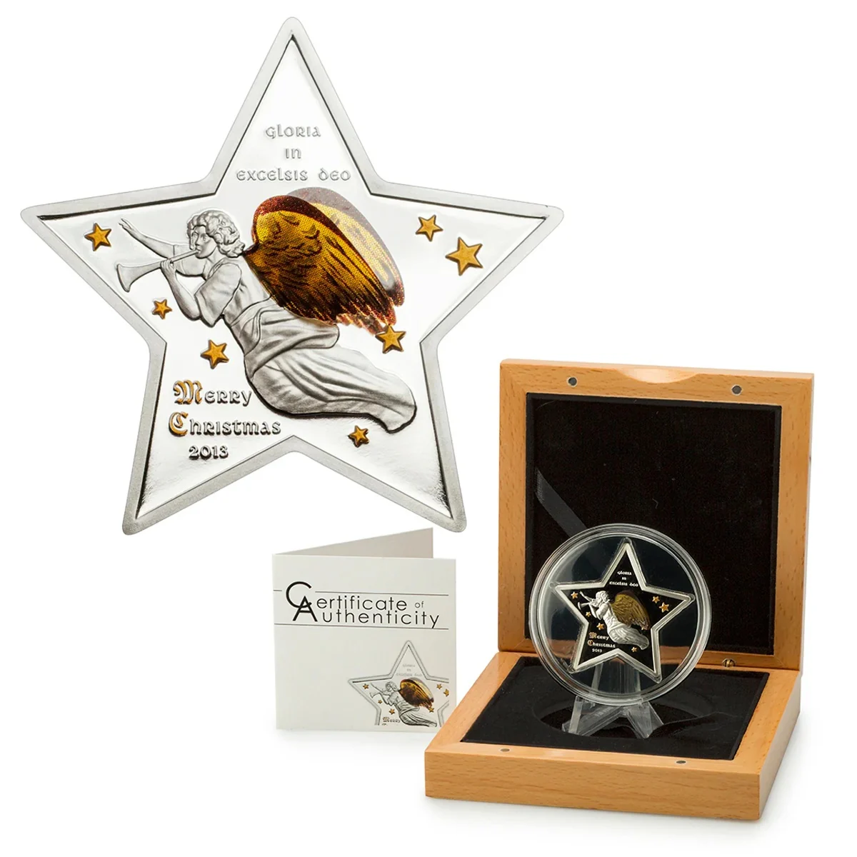 2013 $5 Christmas: Gloria In Excelsis Deo - Pure Silver Coin