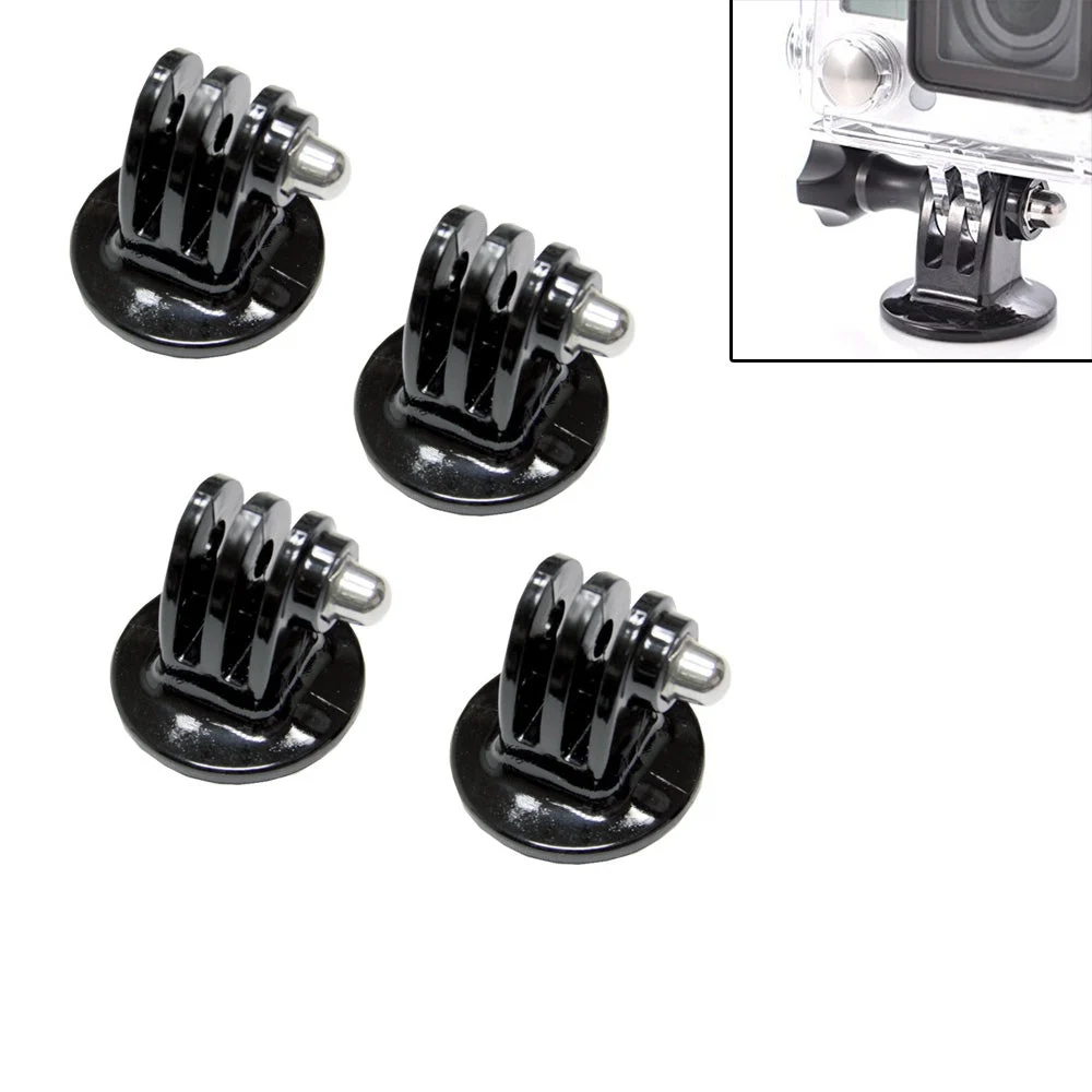 Tripod Mount Adapter For Gopro Hero 12, 11, 10, 9, 8, 7, 6, 5, 4, 3, 3+, Hero Session, Gopro Max, Akaso, Dji Osmo Action Cameras - 4 Pack
