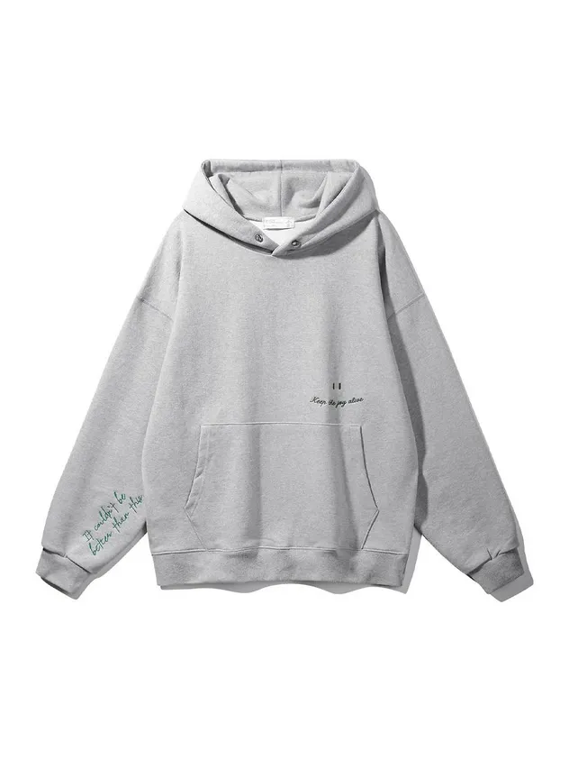 Bakken Smile Hoodie Bk6794_melange Gray