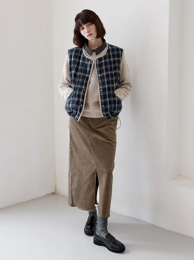 Pocket Point Corduroy Skirt 2clolor