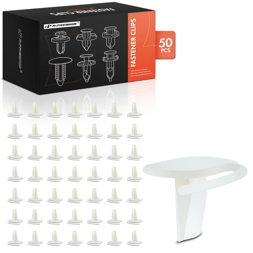 1962-1965 Chevrolet Chevy Ii 50 Pcs Nylon White Front & Rear Door & Quarter Panel Molding Fastener A-premium Aprcf4024