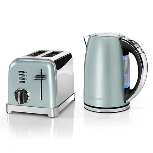 Cuisinart Style Light Pistachio Multi-temp Kettle & 2 Slice Toaster Breakfast Set