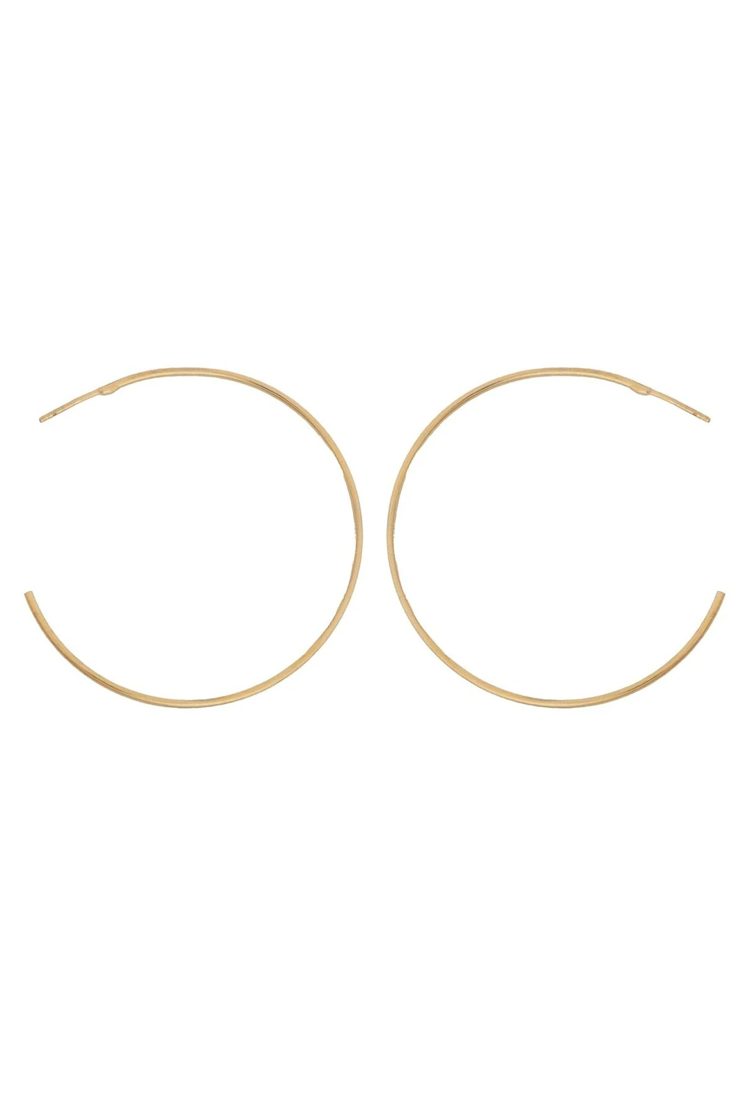 2 In Ear Metal Thin Hoop Gold