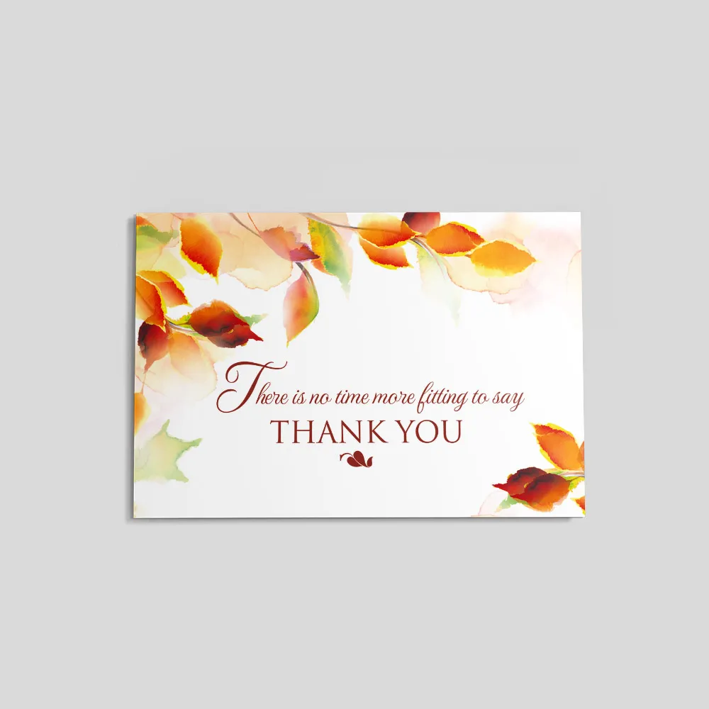 Watercolor Leaves Postcard