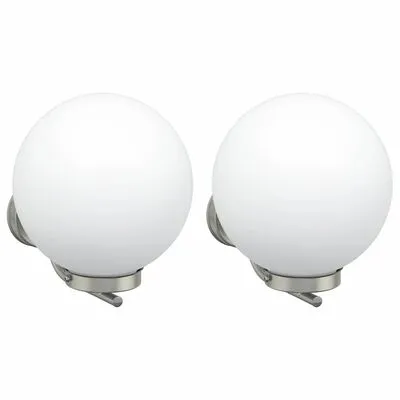 Outdoor Wall Lights 2 Pcs Silver 29 X 25 X 33 Cm
