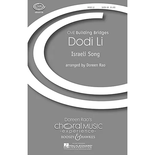 Boosey And Hawkes Dodi Li (cme Building Bridges) Satb Arranged By Doreen Rao Standard