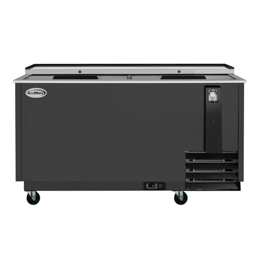 65 In. Commercial Bottle Cooler In Black With Built-in Opener, Etl Listed, 19 Cu. Ft. (km-boc65-bk)