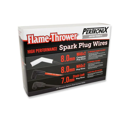 Pertronix 808428 Flame-thrower Spark Plug Wires 8 Cyl 8mm 1992-2003 Dodge Truck 5.2/5.9l Red
