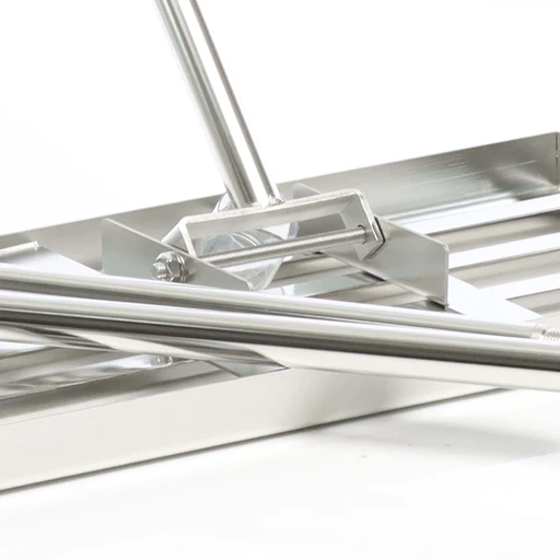 Rastrello Livellante In Acciaio Inox Con Manico Incl. Taglia S Livellatore Prato Livellamento