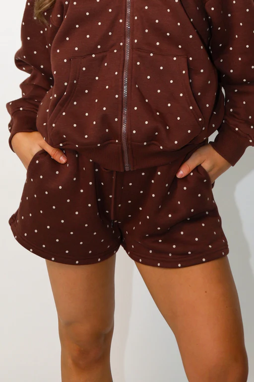 Charlie Polka Dot Short - Espresso