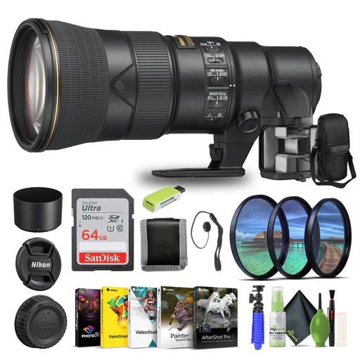Nikon Af-s Nikkor 500mm F/5.6e Pf Ed Vr Telephoto Lens For Nikon Dslr (20082) - Bundle