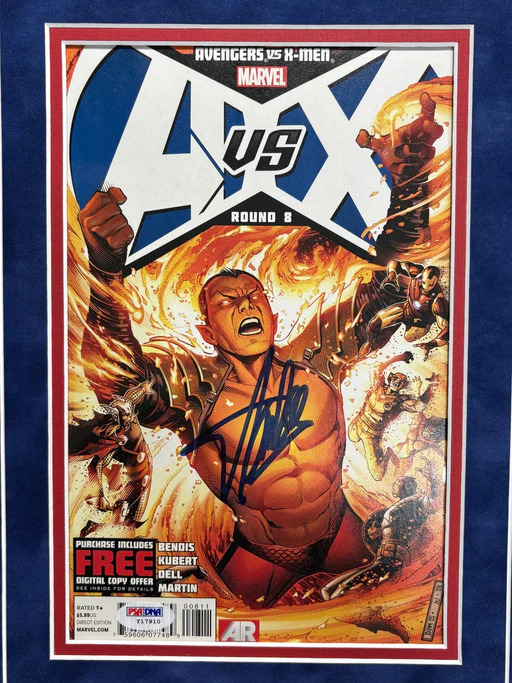 Stan Lee Autographed Avengers Vs. X-men Comic Book Framed Psa/dna Coa Signed
