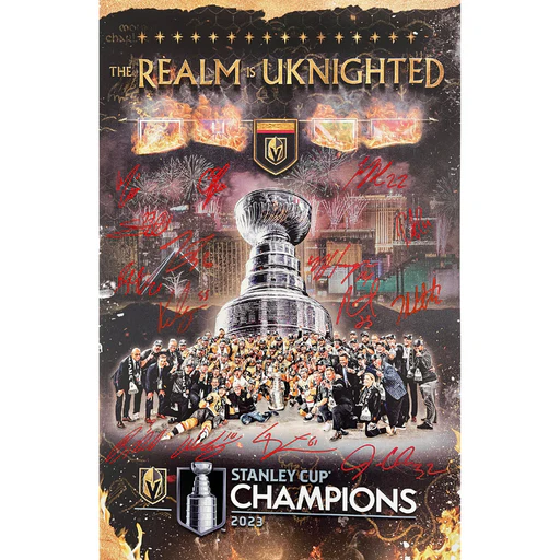 Vegas Golden Knights Team Signed 11x17 Game Day Poster #d/12 Photo Stanley Cup