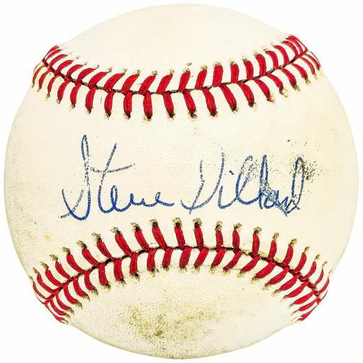 Steve Dillard Signed Al Baseball Boston Red Sox (smudged) Beckett #bh039030