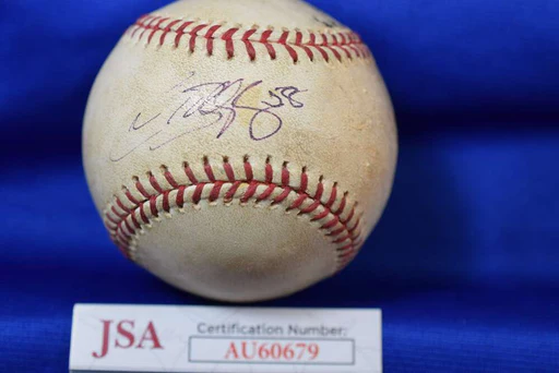 Chad Billingsley Jsa Coa Autograph Major League Game Used Signed Baseball