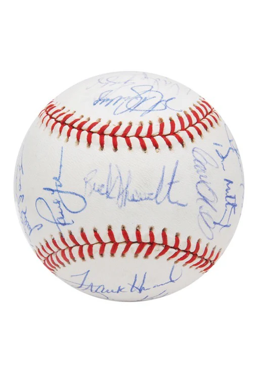 1993 Ny Yankees Team Signed Ball Mattingly Boggs O'neill Howe Maas Showalter +15