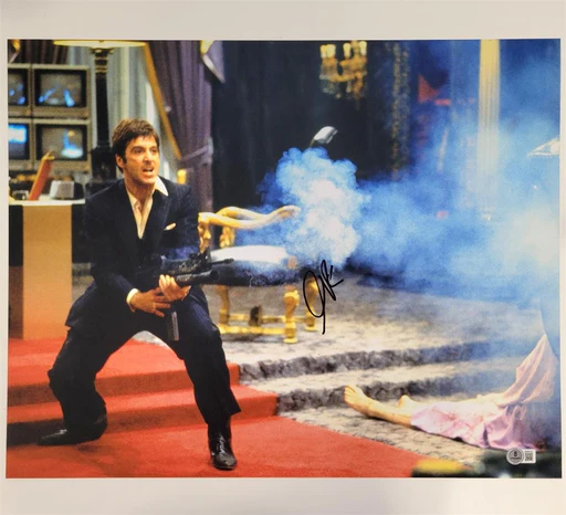 Al Pacino Signed Scarface 16x20 Photo Tony Montana Autograph (e) ~ Beckett Bas