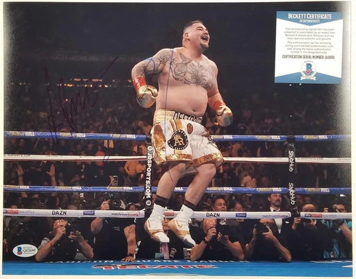 Andy Ruiz Jr Autograph Signed 11x14 Photo Vs Anthony Joshua #31~ Beckett Bas Coa