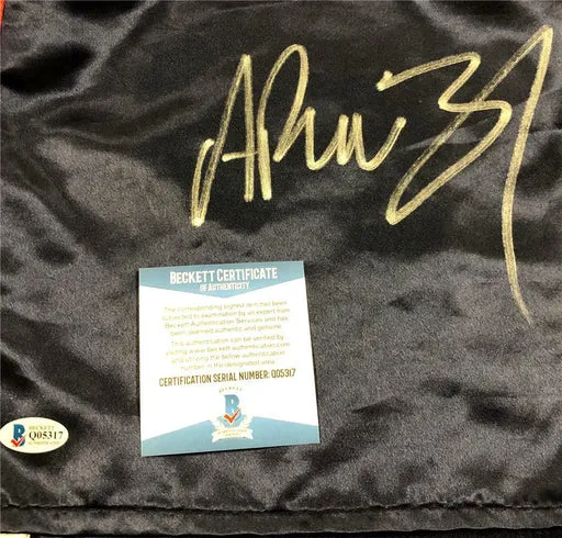 Mexican Champion Andy Ruiz Jr Signed Navy/red Boxing Trunks ~ Beckett Bas Coa