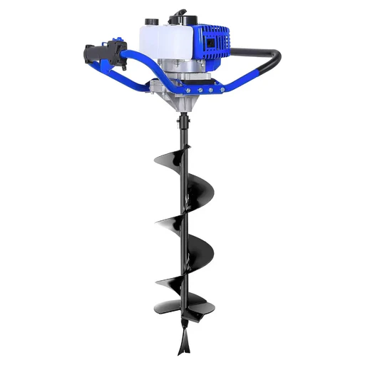 Bilt Hard Post Hole Digger Gas Powered, 52cc 2.4 Hp 2 Stroke Engine Earth Auger With 8" Drill Bit, Epa Compliant