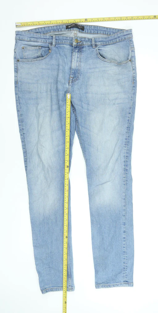 Burton London Men’s Blue 40xl Regular Fit Straight Denim Jeans
