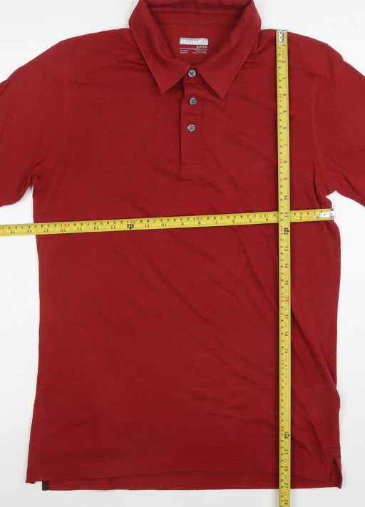 Marmot Men's Red Short Sleeve Polo Shirt Size S Regular Fit