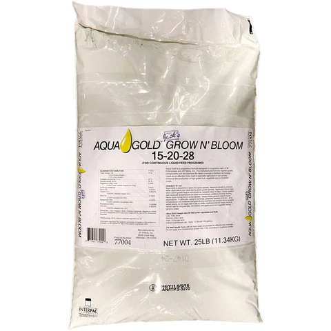 Jack's 15-20-28 Aqua Gold Grow N' Bloom 25 Lb.