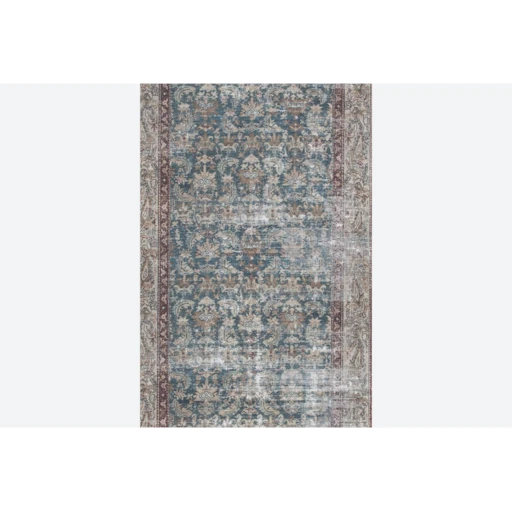 3' X 10' Rug-georgie Teal & Antique Brown By Amber Lewis | Rectangle | Low Pile