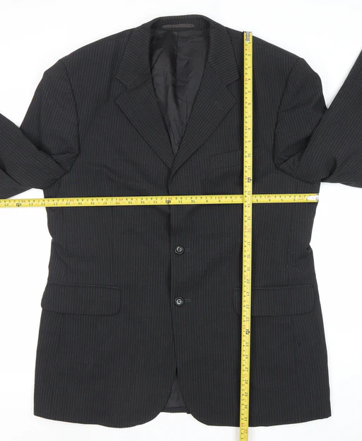 Burton Menswear Black Pinstripe Men’s 42 Blazer Jacket Classic Formal