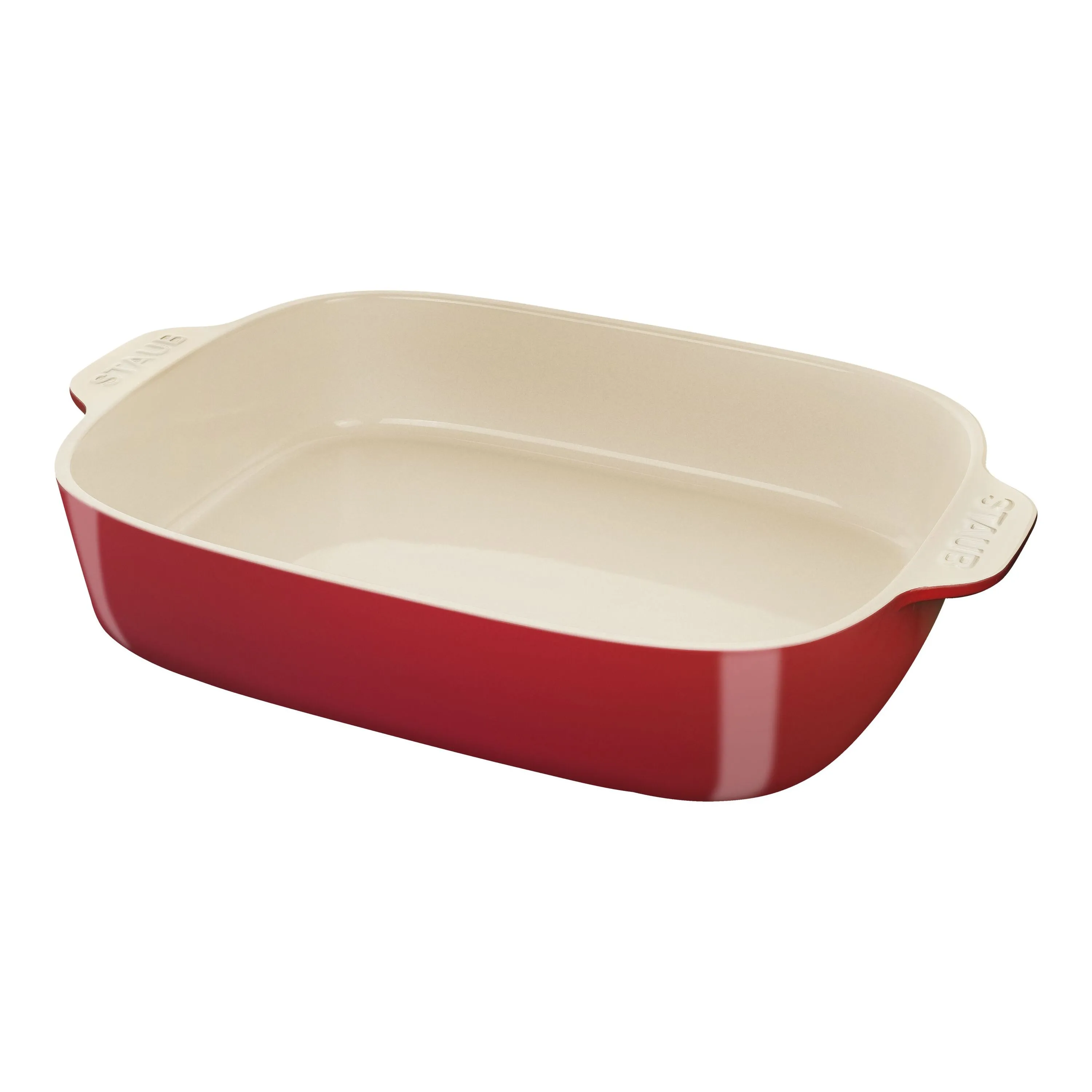Staub Ceramique 3.7 L Ceramic Rectangular Oven Dish, Cherry