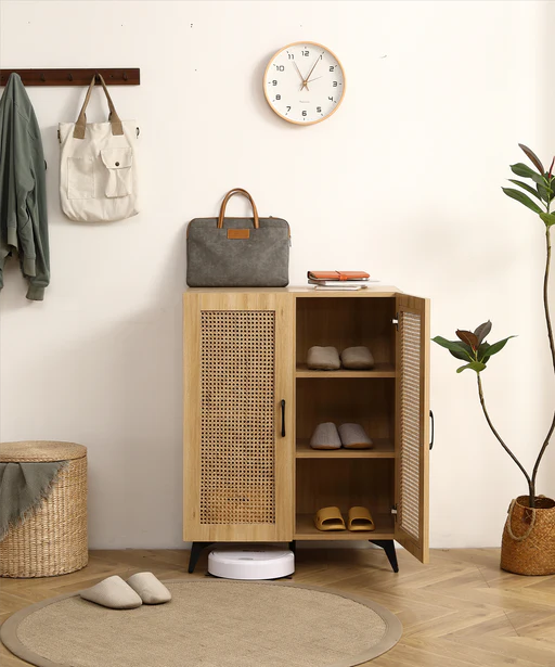 Natural Rattan Storage Cabinet