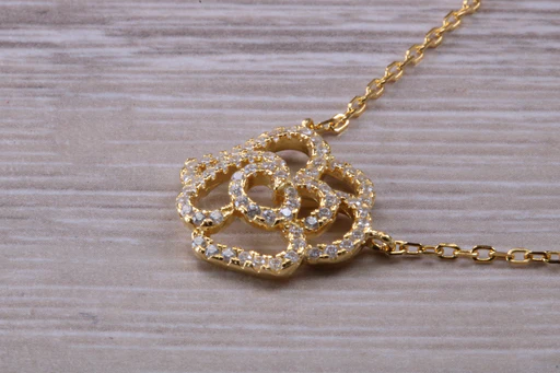 Sterling Silver C Z Set Dressy Necklace