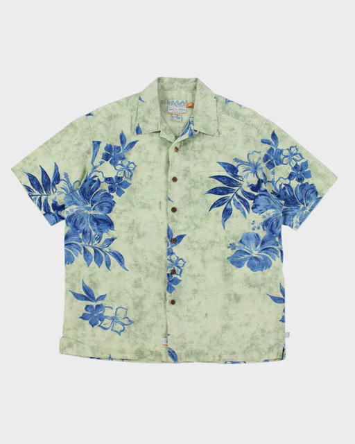 Y2k 00s Quicksilver Hawaiian Shirt - S