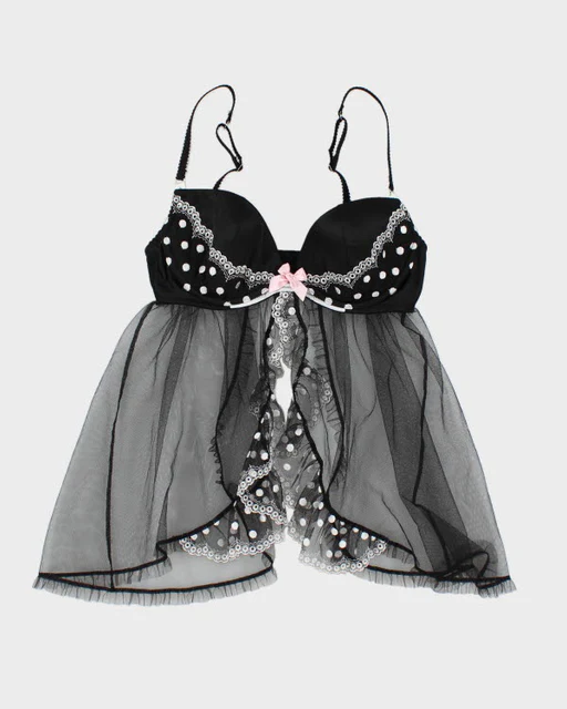 Y2k 00s Victoria's Secret Polka Dot Mesh Cami