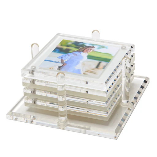 Photo Drink Coasters - White