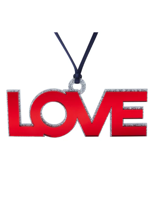Ornament - Mirror Red Love