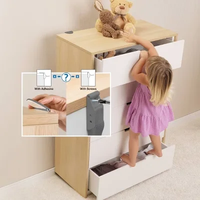 Qdos Zero-screw Furniture Anti-tip Kit - 2pk