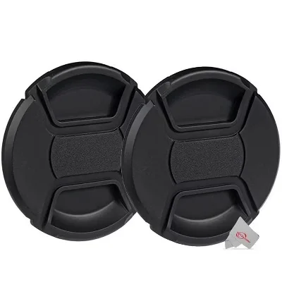 Vivitar 67mm Center Pinch Snap On Lens Cap Front Dust Cover For Canon Nikon Sony Fujifilm Slr Mirrorless Camera - 2 Units