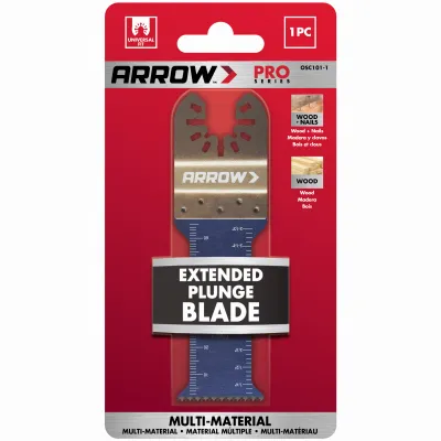 Extended Plunge Thick Wood Oscillating Tool Blade, 1-1/4-in.