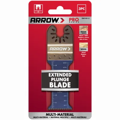 Extended Plunge Thick Wood Oscillating Tool Blade, 1-1/4-in., 3-pk.