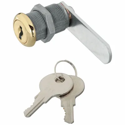 Door/drawer Utility Lock, Brass, 3/4 In.