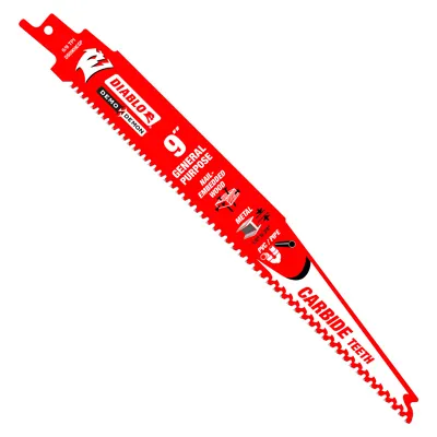 Demo Demon Reciprocating Blades, Carbide Tipped, 9-in., 6-9 Tpi, 10-pk.