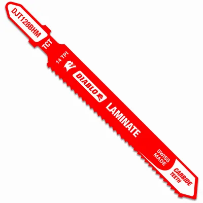 T-shank Jigsaw Blade, Carbide, For Laminate, 14 Tpi, 3-5/8-in.
