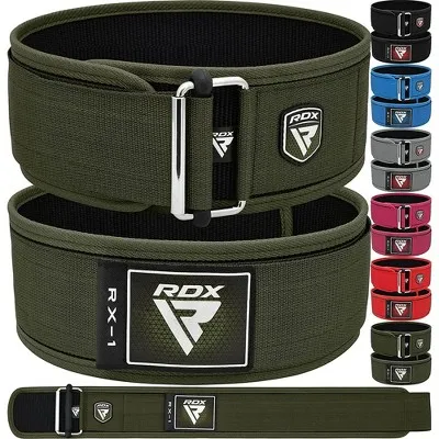 Rdx Sports Weight Lifting Belt 4 Adjustable Back Lumbar Support Bodybuilding, Powerlifting Functional Strength Training Exercise Fitness Workout