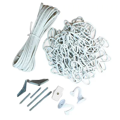 Light Fixture Swag Kit, White, 15-in. Chain