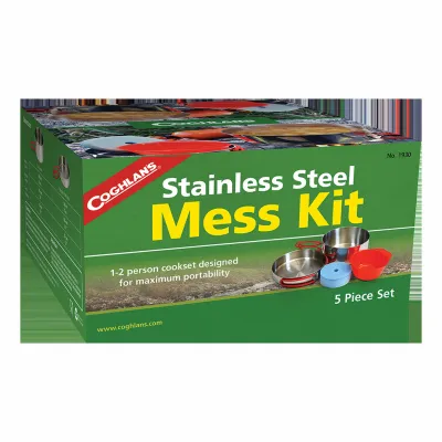 5-pc. Camping Mess Cook Kit, Stainless Steel