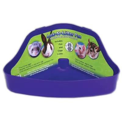 Lock-n-litter Feeding Pan, Attaches To Wire Cage, Small Pets