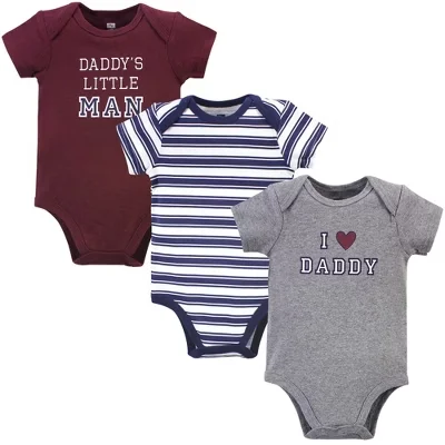 Hudson Baby Infant Boy Cotton Bodysuits Boy Daddy 3-pack