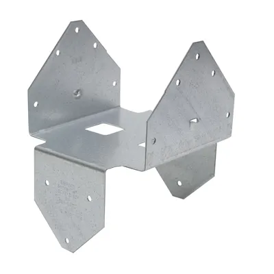 Double Post & Column Base, 18 Gauge Steel, 3 X 6 In.